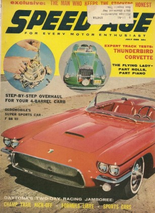 SPEED AGE 1959 JULY - THUNDERBIRD, CORVETTE, FLYING LADY-RR, OLDS F 88 III